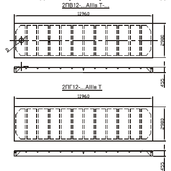 Сборные железобетонные предварительно напряженные плиты длиной 12 м для покрытий промышленных зданий